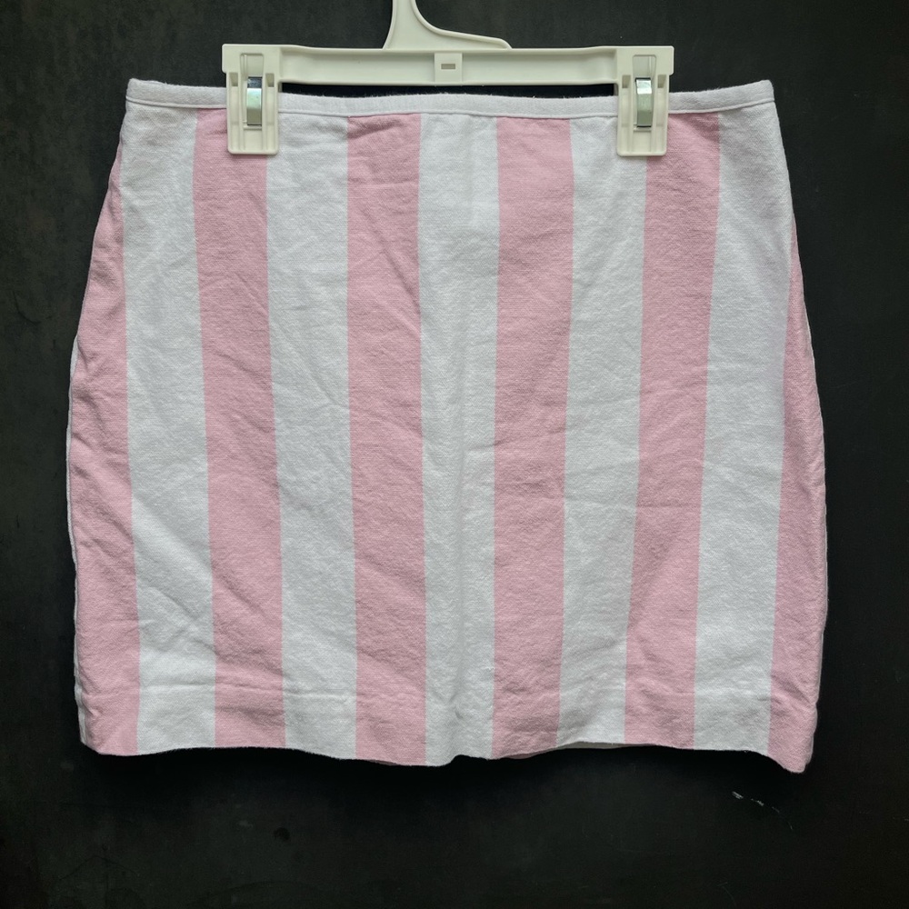 Madewell Pink and White Striped Mini Skirt